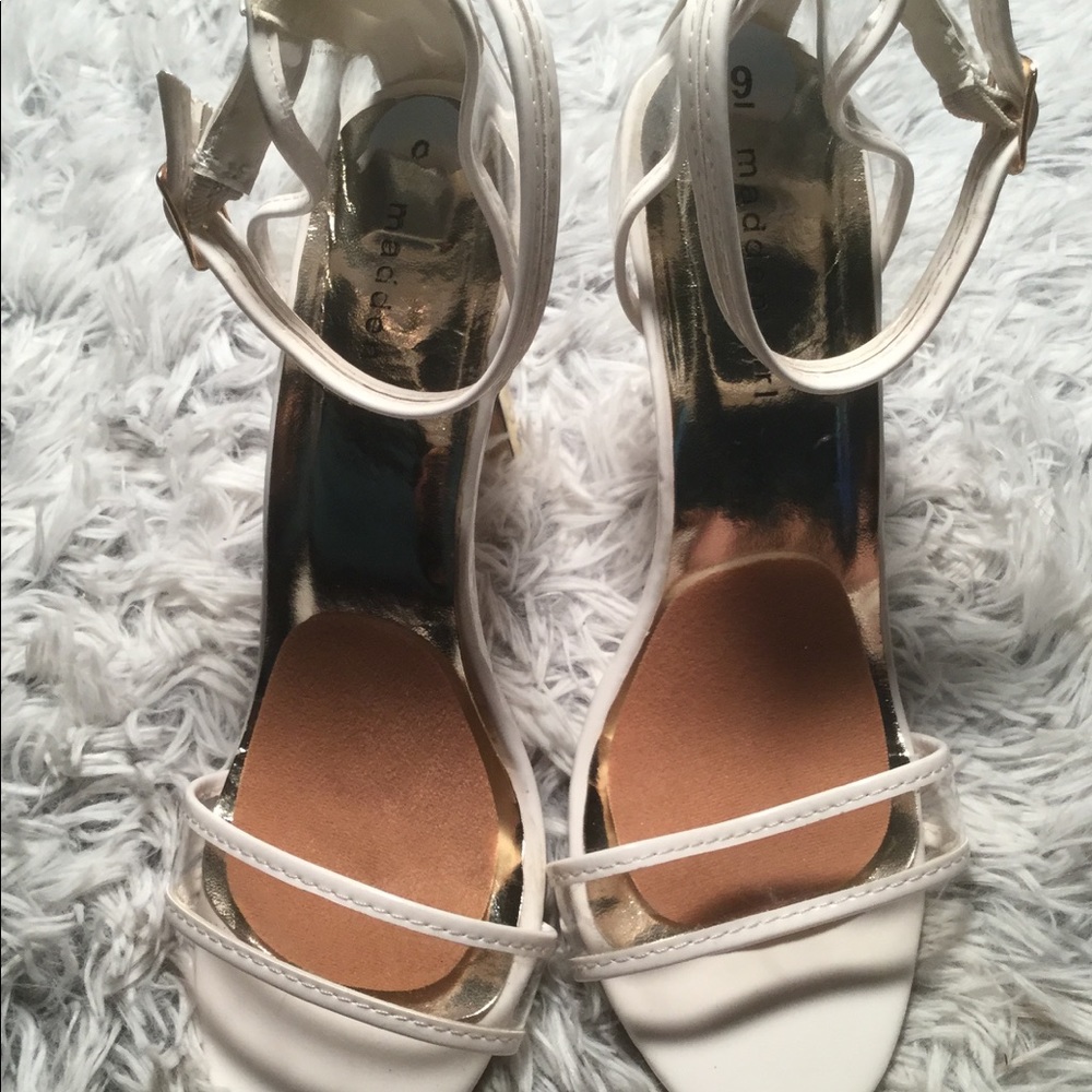 Madden Girl White/Gold heels Size Women’s 9